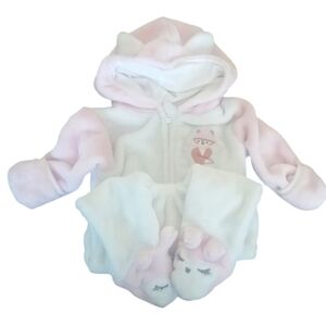 Penelope Mack Super Soft Fox Bunting Suit Footed Sleeper SZ 3-6 Months